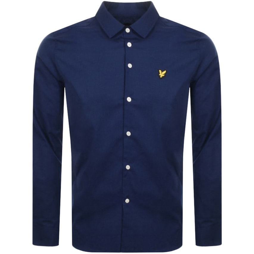 Alternative Image for ProductLyle And Scott Slim Fit Long Sleeve Shirt Navy1